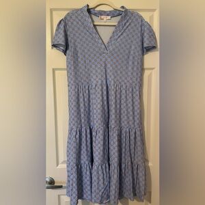 Jude Connally Blue Circle Geo Bluebell Libby Midi Dress